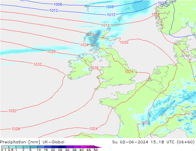 Precipitazione UK-Global dom 02.06.2024 18 UTC