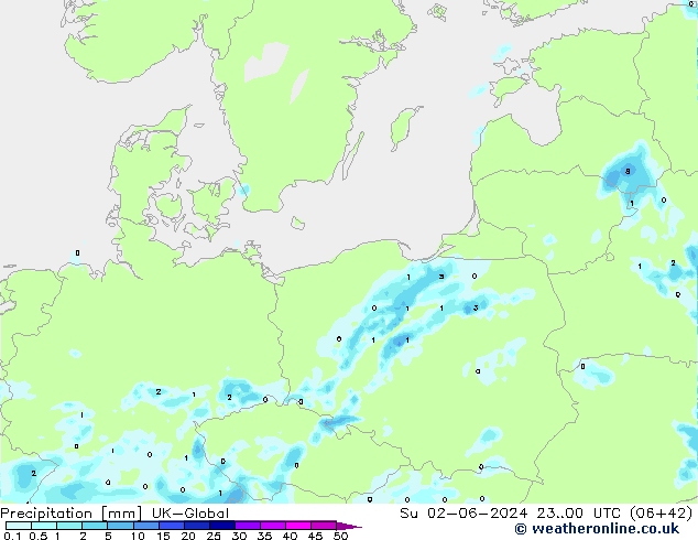 Precipitation UK-Global Su 02.06.2024 00 UTC