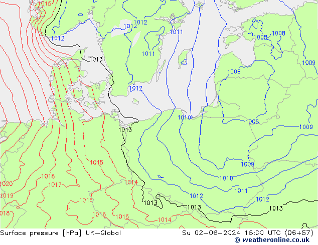 Luchtdruk (Grond) UK-Global zo 02.06.2024 15 UTC