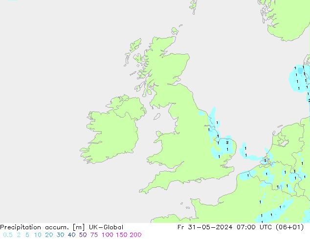 Totale neerslag UK-Global vr 31.05.2024 07 UTC