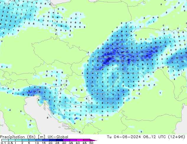 Precipitación (6h) UK-Global mar 04.06.2024 12 UTC