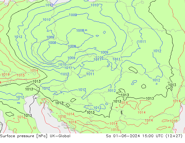 Surface pressure UK-Global Sa 01.06.2024 15 UTC