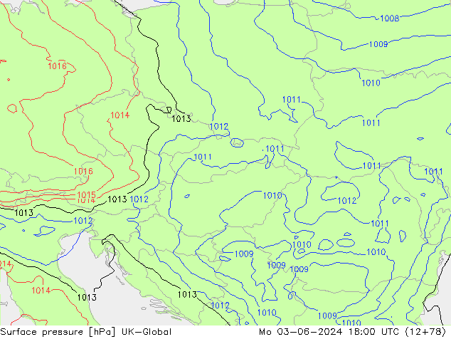 Surface pressure UK-Global Mo 03.06.2024 18 UTC