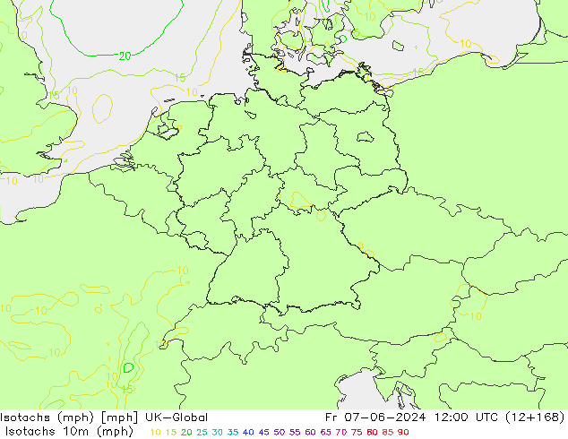 Isotachs (mph) UK-Global Pá 07.06.2024 12 UTC