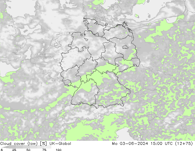 Bewolking (Laag) UK-Global ma 03.06.2024 15 UTC