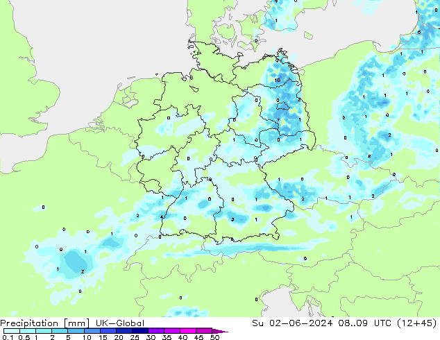 Yağış UK-Global Paz 02.06.2024 09 UTC