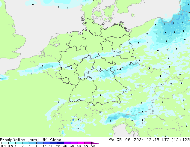 Precipitation UK-Global We 05.06.2024 15 UTC