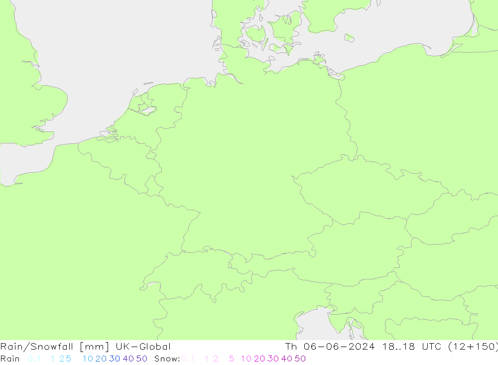 Rain/Snowfall UK-Global чт 06.06.2024 18 UTC