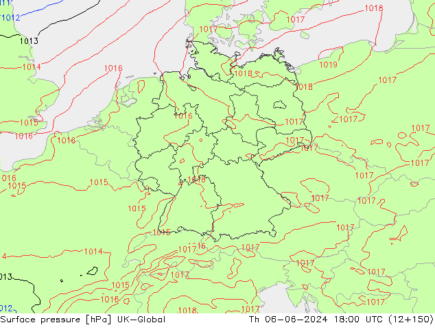 Yer basıncı UK-Global Per 06.06.2024 18 UTC