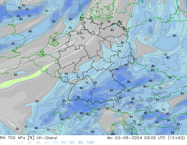 RH 700 hPa UK-Global Seg 03.06.2024 03 UTC