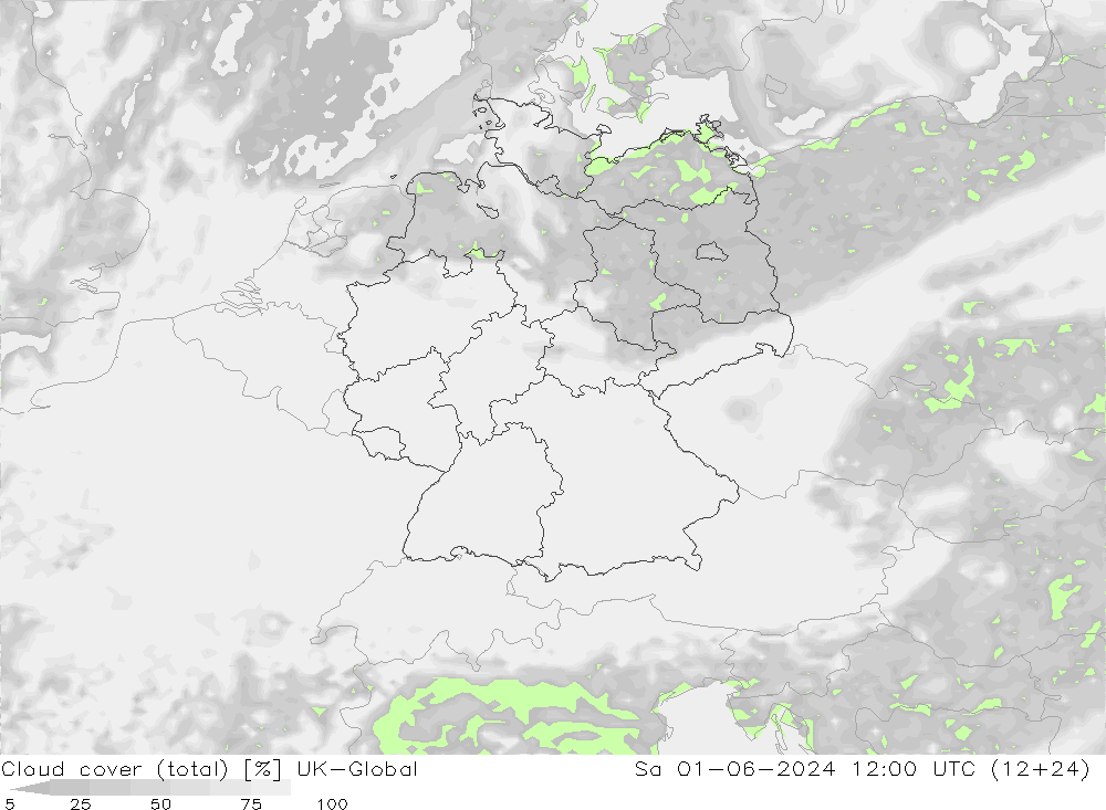 zachmurzenie (suma) UK-Global so. 01.06.2024 12 UTC