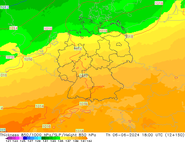 Thck 850-1000 hPa UK-Global  06.06.2024 18 UTC