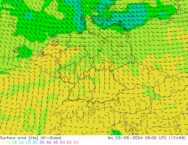 Rüzgar 10 m UK-Global Pzt 03.06.2024 06 UTC