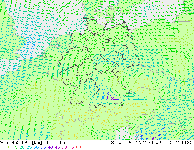 Wind 850 hPa UK-Global Sa 01.06.2024 06 UTC