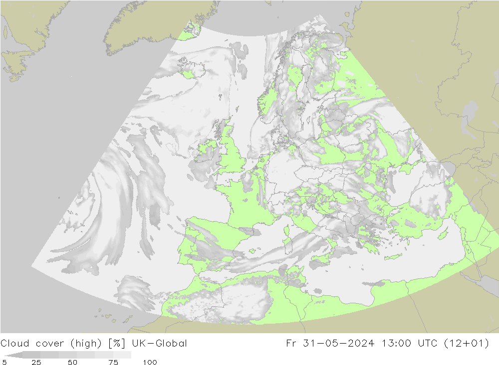 Wolken (hohe) UK-Global Fr 31.05.2024 13 UTC
