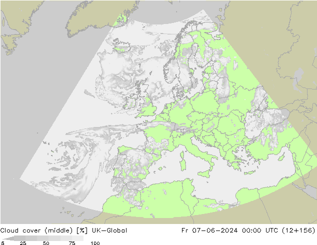 Cloud cover (middle) UK-Global Fr 07.06.2024 00 UTC