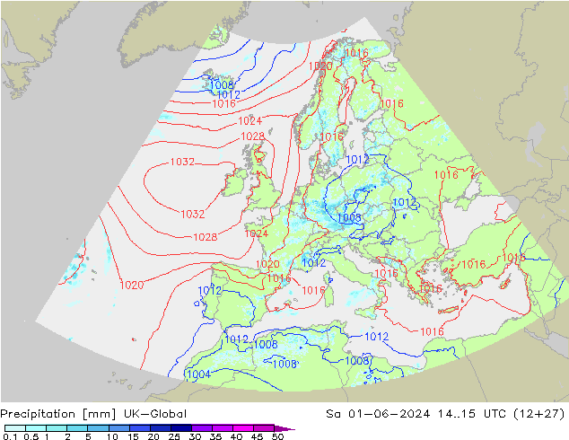 Precipitazione UK-Global sab 01.06.2024 15 UTC