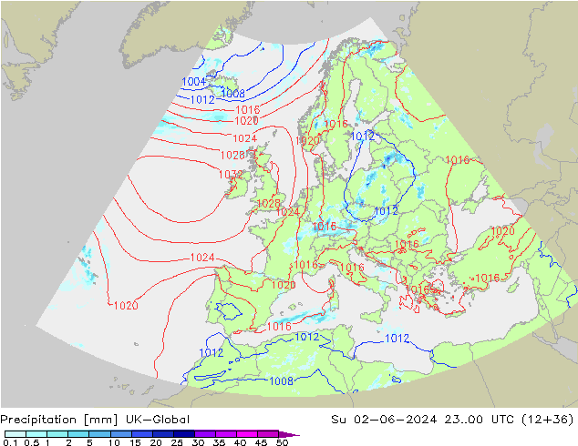 Precipitación UK-Global dom 02.06.2024 00 UTC