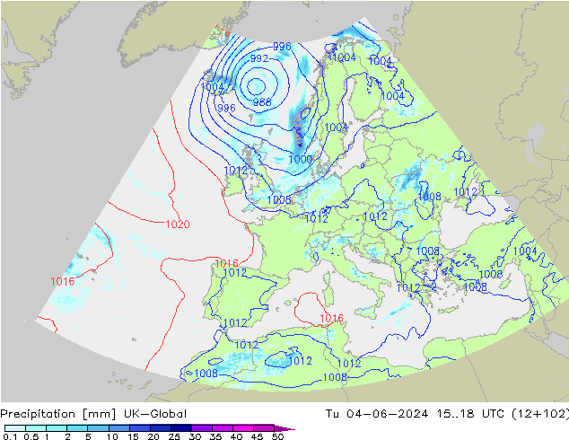 Niederschlag UK-Global Di 04.06.2024 18 UTC
