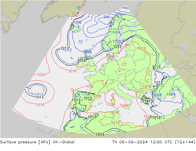 Luchtdruk (Grond) UK-Global do 06.06.2024 12 UTC