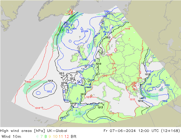 High wind areas UK-Global  07.06.2024 12 UTC