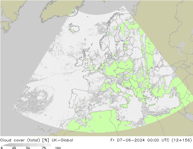Nuages (total) UK-Global ven 07.06.2024 00 UTC