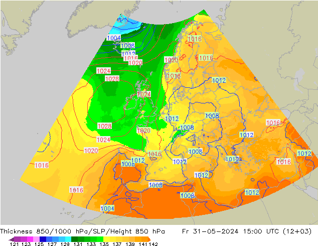 Thck 850-1000 hPa UK-Global Sex 31.05.2024 15 UTC