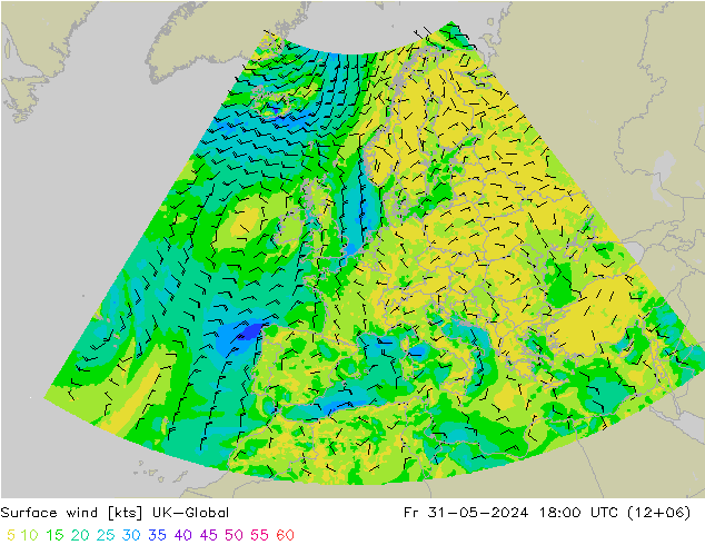 Surface wind UK-Global Pá 31.05.2024 18 UTC