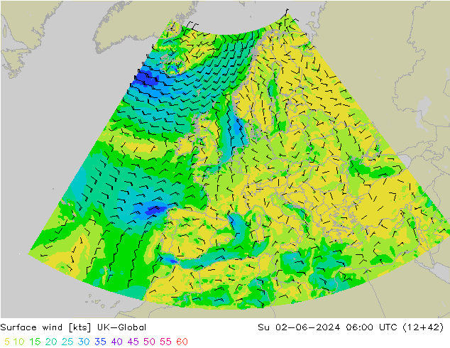 Vent 10 m UK-Global dim 02.06.2024 06 UTC