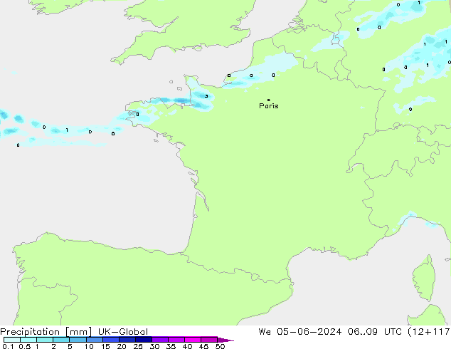Precipitation UK-Global We 05.06.2024 09 UTC