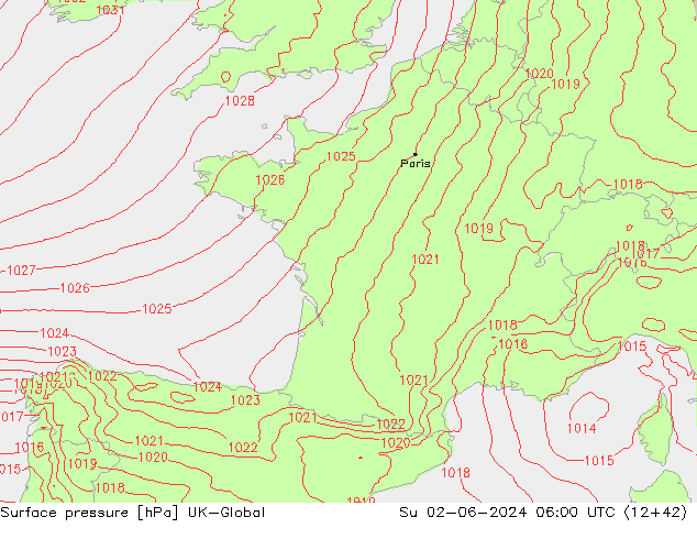 Bodendruck UK-Global So 02.06.2024 06 UTC