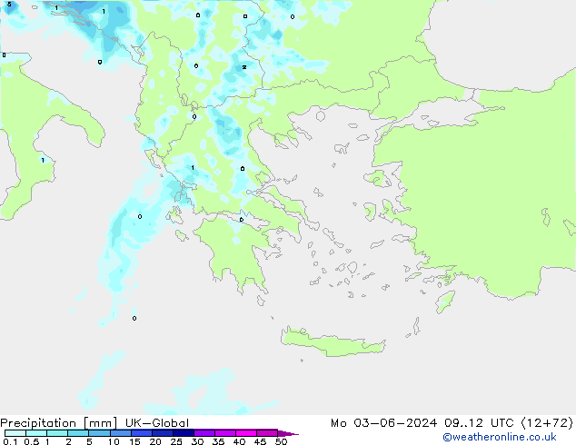 Precipitation UK-Global Mo 03.06.2024 12 UTC