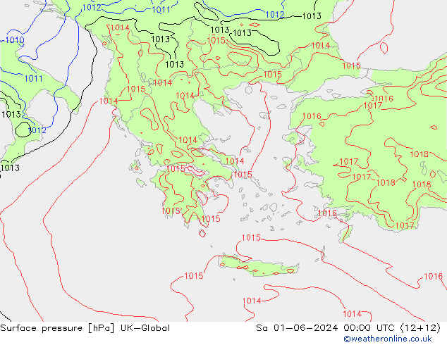 Surface pressure UK-Global Sa 01.06.2024 00 UTC