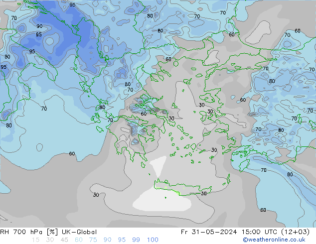 RV 700 hPa UK-Global vr 31.05.2024 15 UTC