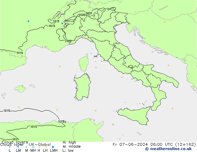 Cloud layer UK-Global Pá 07.06.2024 06 UTC