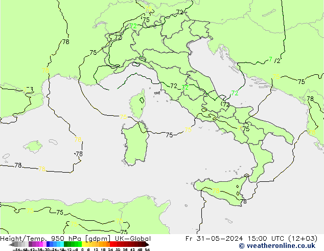 Geop./Temp. 950 hPa UK-Global vie 31.05.2024 15 UTC
