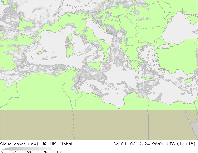 nízká oblaka UK-Global So 01.06.2024 06 UTC