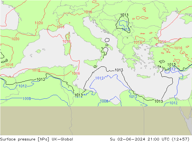 Yer basıncı UK-Global Paz 02.06.2024 21 UTC