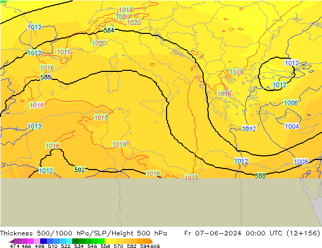 Thck 500-1000hPa UK-Global Fr 07.06.2024 00 UTC