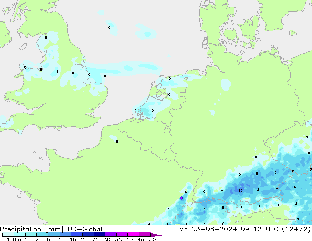 осадки UK-Global пн 03.06.2024 12 UTC