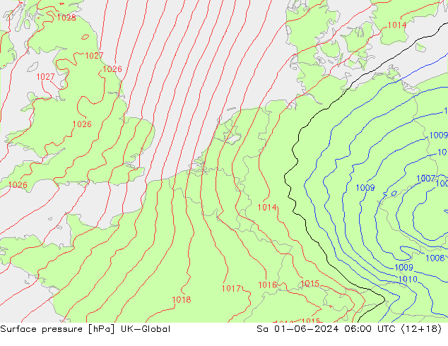 pressão do solo UK-Global Sáb 01.06.2024 06 UTC