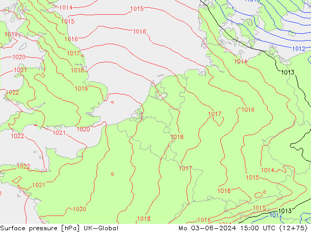 Surface pressure UK-Global Mo 03.06.2024 15 UTC