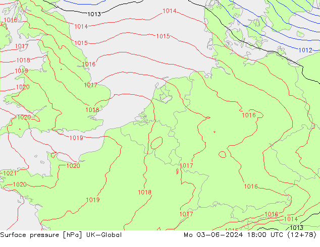 Yer basıncı UK-Global Pzt 03.06.2024 18 UTC