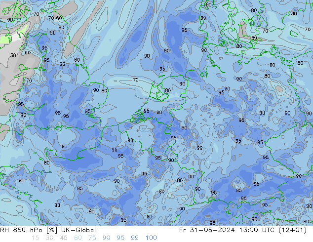 RV 850 hPa UK-Global vr 31.05.2024 13 UTC