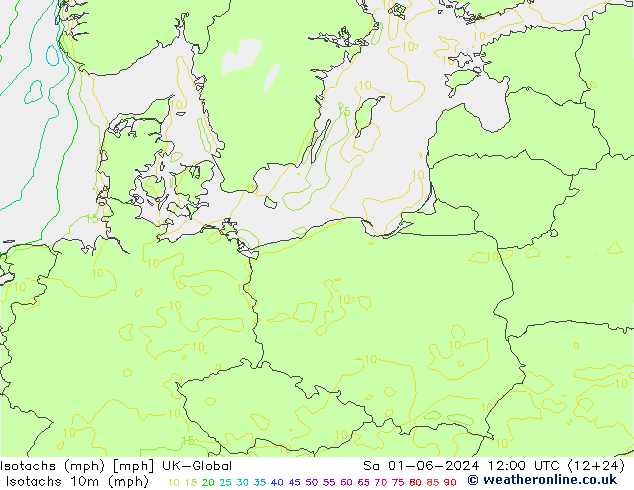 Isotachs (mph) UK-Global sam 01.06.2024 12 UTC