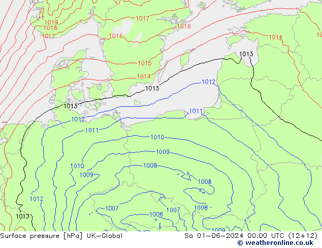 Surface pressure UK-Global Sa 01.06.2024 00 UTC