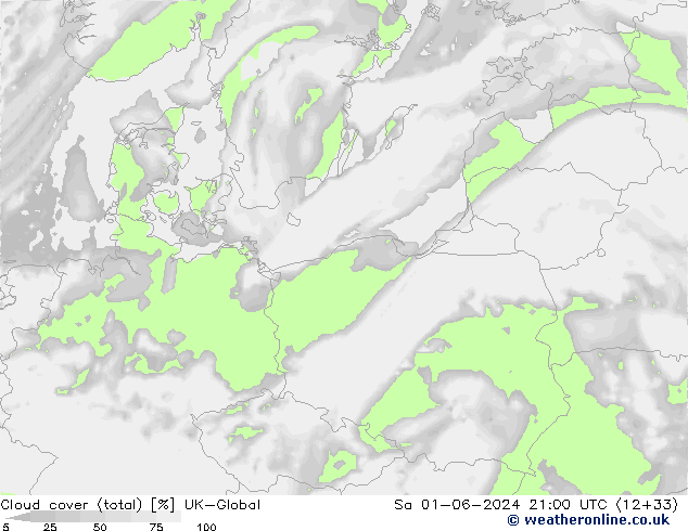 Cloud cover (total) UK-Global Sa 01.06.2024 21 UTC