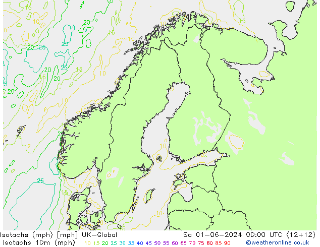 Isotachs (mph) UK-Global Sáb 01.06.2024 00 UTC