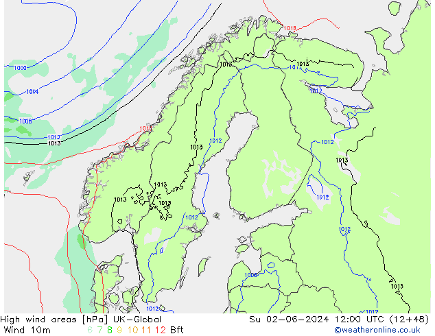 High wind areas UK-Global  02.06.2024 12 UTC