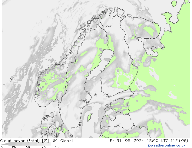 Wolken (gesamt) UK-Global Fr 31.05.2024 18 UTC